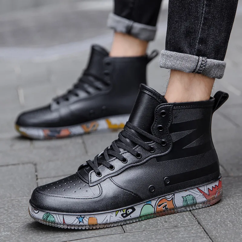 Men Rain Boots Fashion Trendy  - đánh giá và giá Crossfit Male