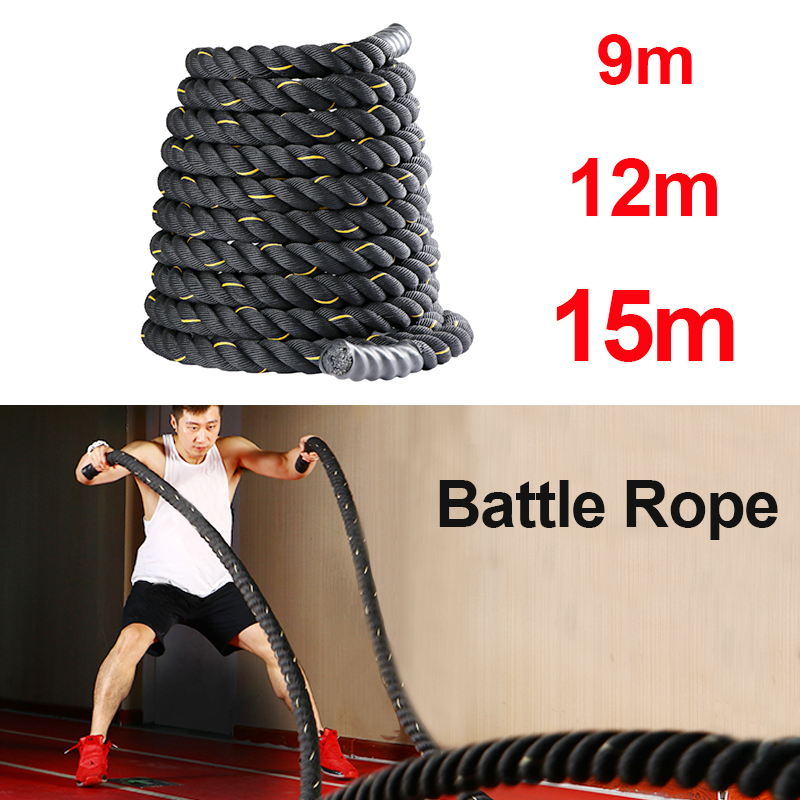 9M/12M/15M Fitness Battle Rope - đánh giá và giá Crossfit Workout With Equipment